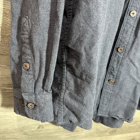 Duluth Trading Heavy Flannel Shirt Mens XL Button Up Blue Long Sleeve - Picture 2 of 8